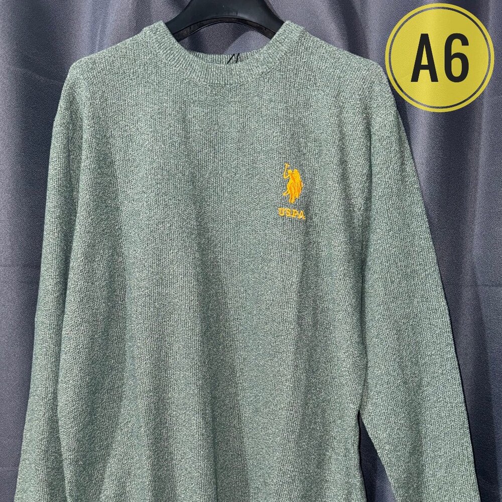 U.S. Polo Assn. Sweater Shade Green Knit Pullover Old Money Comfy Sweatshirt